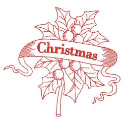 Redwork Merry Christmas 02(Sm) machine embroidery designs