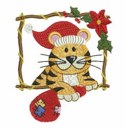 Christmas Little Tiger 06 machine embroidery designs