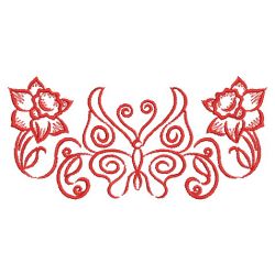 Redwork Dancing Butterflies 03(Lg)