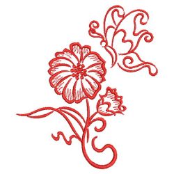 Redwork Dancing Butterflies 08(Sm) machine embroidery designs