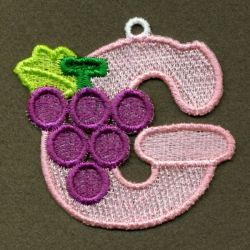 Fruits and Vegetables ABC 07 machine embroidery designs