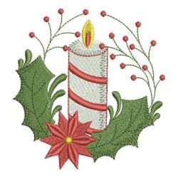 Heirloom Christmas Candles machine embroidery designs