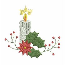 Heirloom Christmas Candles 04 machine embroidery designs