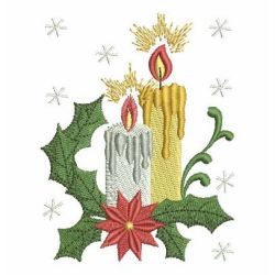 Heirloom Christmas Candles 06 machine embroidery designs