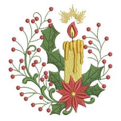 Heirloom Christmas Candles 07 machine embroidery designs