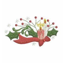 Heirloom Christmas Candles 09 machine embroidery designs