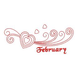 Redwork Month Borders 02(Lg) machine embroidery designs