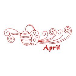 Redwork Month Borders 04(Md) machine embroidery designs