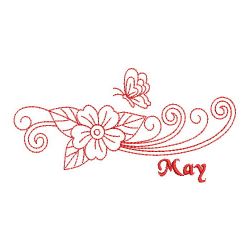 Redwork Month Borders 05(Md) machine embroidery designs