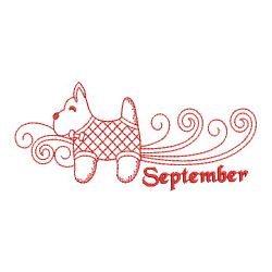 Redwork Month Borders 09(Md) machine embroidery designs