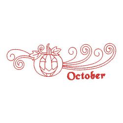 Redwork Month Borders 10(Lg) machine embroidery designs