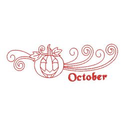 Redwork Month Borders 10(Lg)