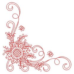 Redwork Sunflowers(Sm) machine embroidery designs