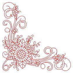 Redwork Sunflowers 04(Md) machine embroidery designs