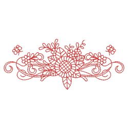 Redwork Sunflowers 07(Sm) machine embroidery designs