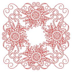 Redwork Sunflowers 08(Lg)