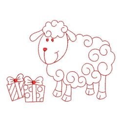 Redwork Cute Sheep(Lg) machine embroidery designs