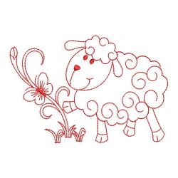 Redwork Cute Sheep 04(Lg) machine embroidery designs