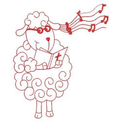 Redwork Cute Sheep 05(Sm) machine embroidery designs