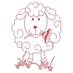 Redwork Cute Sheep 06(Sm) machine embroidery designs