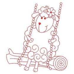 Redwork Cute Sheep 08(Sm) machine embroidery designs