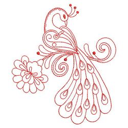 Redwork Heirloom Peacock 01(Lg) machine embroidery designs