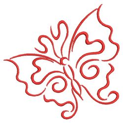 Redwork Simple Butterflies 06(Lg) machine embroidery designs