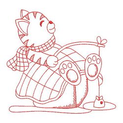 Redwork Cute Cat 05(Md) machine embroidery designs