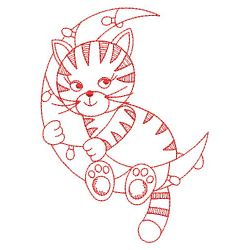 Redwork Cute Cat 10(Md) machine embroidery designs