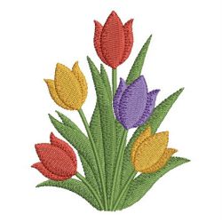Colorful Tulips 3 10 machine embroidery designs