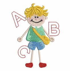 School Boy and Girl 04 machine embroidery designs