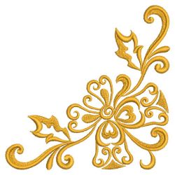 Damask Christmas Corners 02(Lg) machine embroidery designs