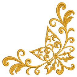 Damask Christmas Corners 03(Md) machine embroidery designs