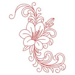 Redwork Assorted Flowers 02(Lg) machine embroidery designs