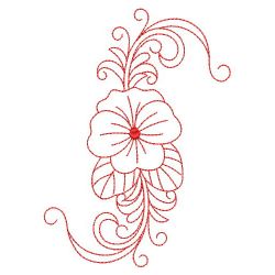 Redwork Assorted Flowers 03(Sm) machine embroidery designs