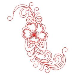 Redwork Assorted Flowers 04(Lg)