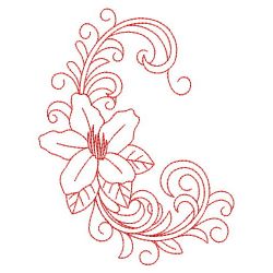 Redwork Assorted Flowers 05(Lg) machine embroidery designs