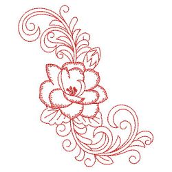 Redwork Assorted Flowers 06(Md) machine embroidery designs