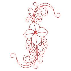 Redwork Assorted Flowers 07(Sm) machine embroidery designs