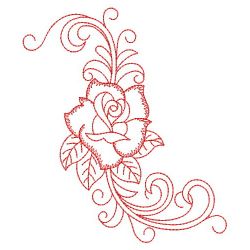 Redwork Assorted Flowers 10(Lg) machine embroidery designs