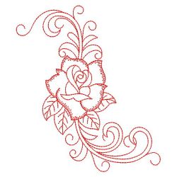 Redwork Assorted Flowers 10(Sm)