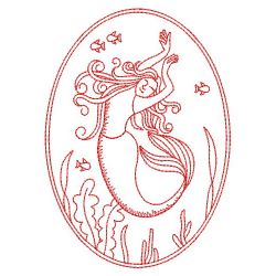 Redwork Mermaids 01(Lg) machine embroidery designs