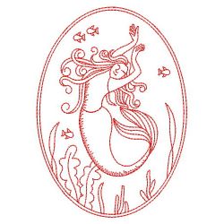 Redwork Mermaids 01(Sm) machine embroidery designs