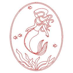 Redwork Mermaids 03(Sm)