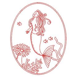 Redwork Mermaids 07(Lg)