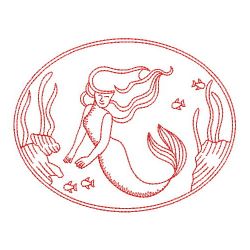 Redwork Mermaids 10(Md) machine embroidery designs