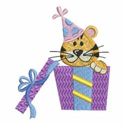 Cute Birthday Tiger 01 machine embroidery designs