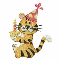 Cute Birthday Tiger 02 machine embroidery designs