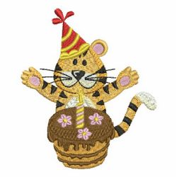 Cute Birthday Tiger 03 machine embroidery designs