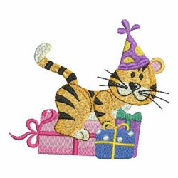 Cute Birthday Tiger 07 machine embroidery designs